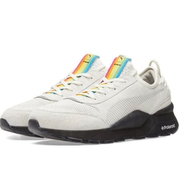 PUMA Men's Marshmallow/Black Limited RS-0 X Polaroid Collab Sneaker Size 11.5 - Picture 1 of 16